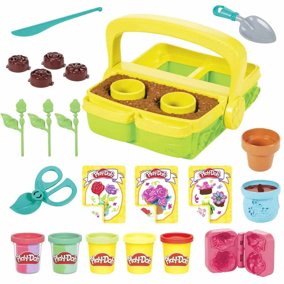 Play-Doh Hasbro Jardín, Juguetes de Jardinería para Niños y Niñas de 3 Años o Más, Manualidades Creativas, Idea de Regalo, Maceta con Flores, Margarita y Rosas