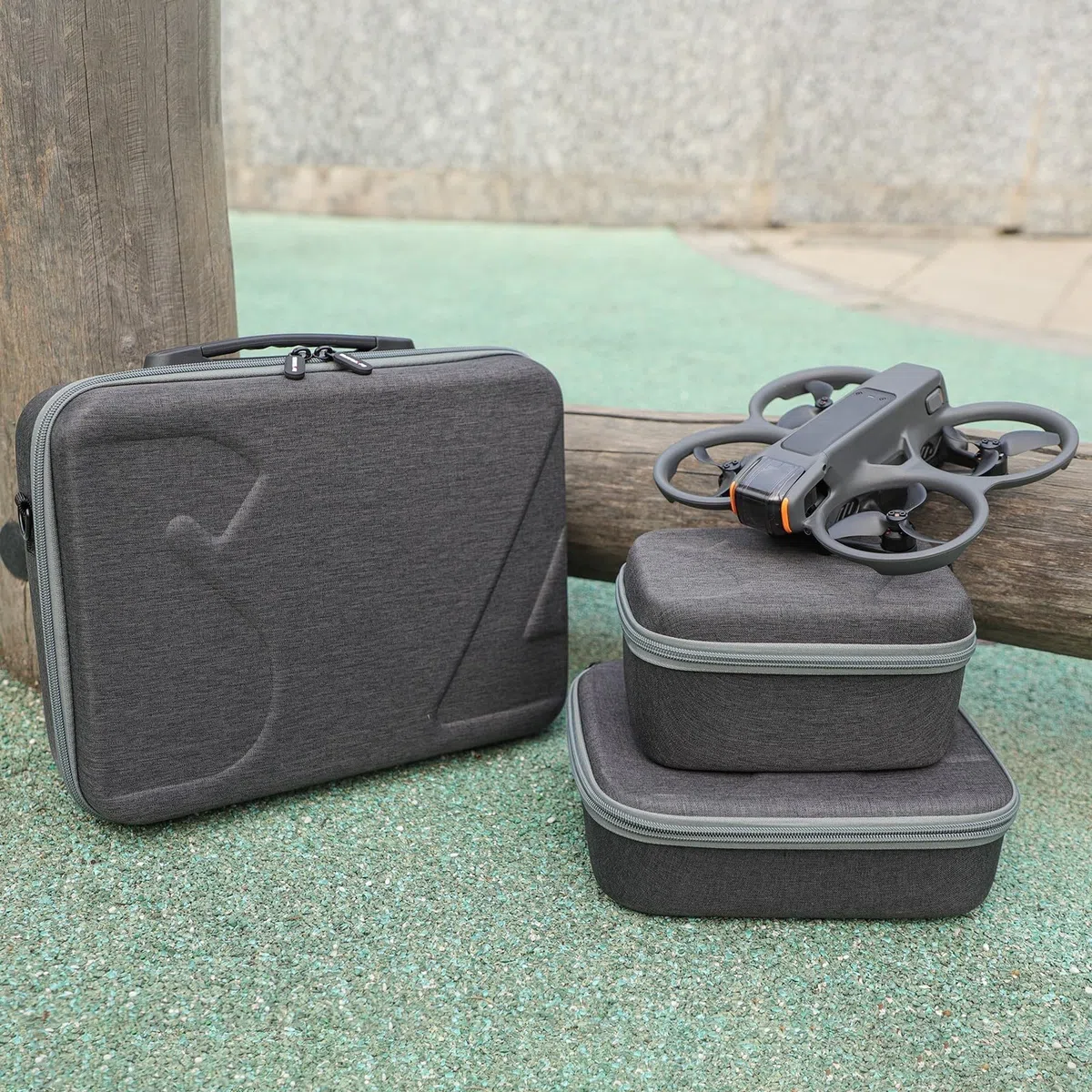Funda rígida para DJI Avata 2, bolsa de almacenamiento portátil para FPV para drones, organizador protector con compartimentos internos y correa para el hombro (AT2-B779)