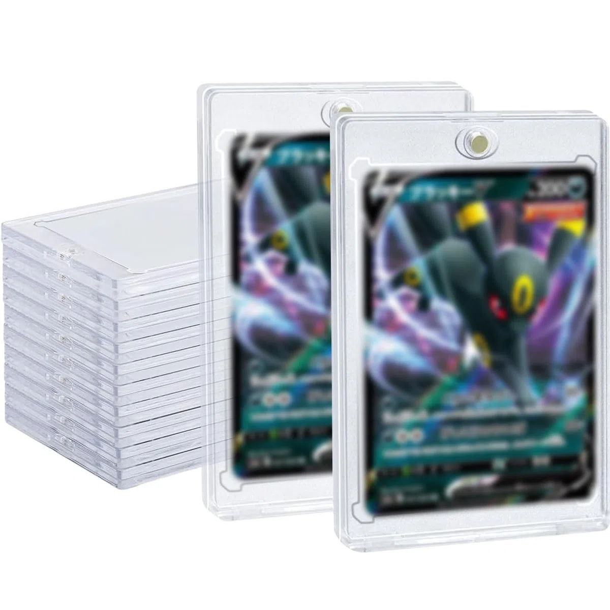 Magnetic Card Holder, 10 Piezas Transparentes Cartas Coleccionables Marco, 35PT Funda Cartas con Protección UV, Transparentes Fundas para Cartas Magnéticas para Magic, MTG, Deportes, Béisbol, Fútbol