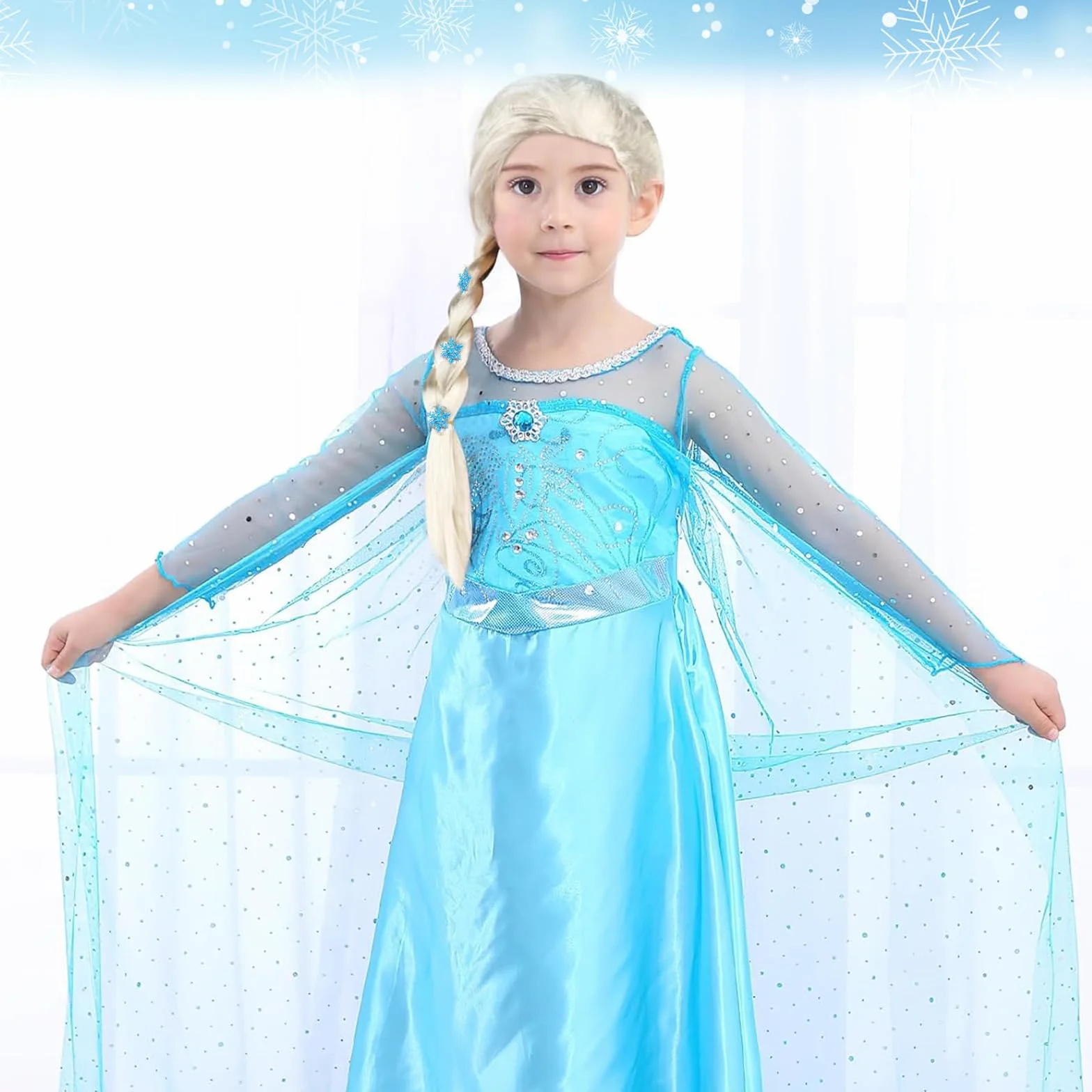 Frozen Elsa Peluca Eluca Rapunzel Niña Frozen Cosplay Costume Elsa Peluca De Trenza Para Disfraz Peluca De Pelo Largo Para Mujer Peluca De Anime Aplicable Fiesta Halloween, Bar, Cosplay De Concierto