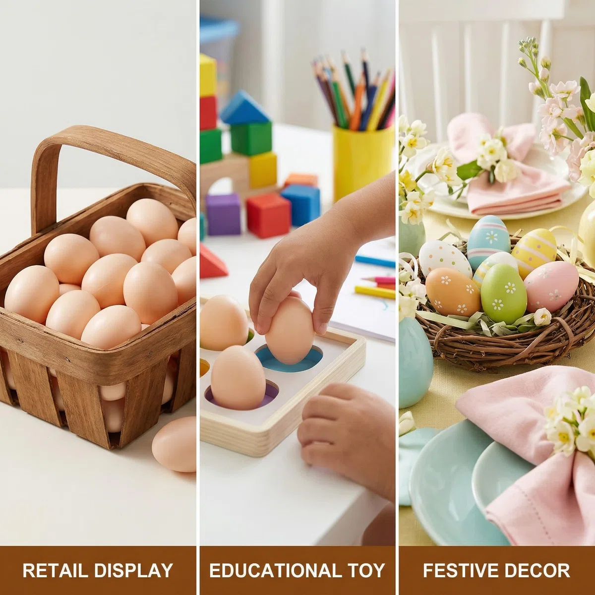 20 Piezas Huevos falsos, Huevos artificiales, Huevos falsos de simulación, Ayuda para poner huevos, Aves de corral, Huevos de nido, Huevos de graffiti pintados DIY, Pascua