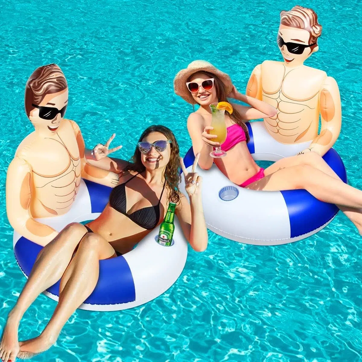 Flotadores inflables para Piscina, Juguetes para Piscina, Anillo de natación para niños, balsa Inflable de Tubo para Adultos, Flotador de Tubo para Fiestas en la Playa y relajación para adul