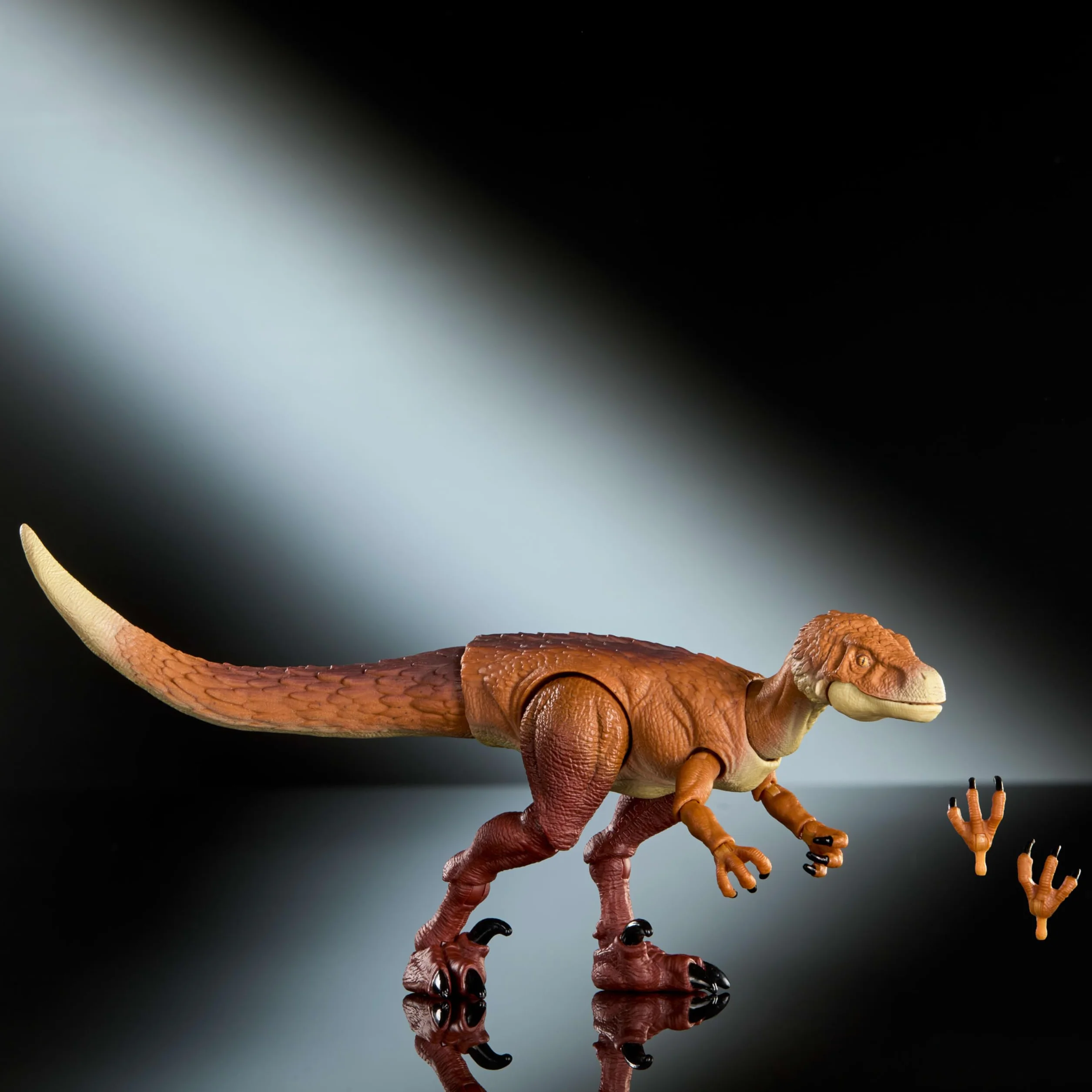 Mattel Jurassic World Colección Hammond Ornitolestes Figura de acción de Dinosaurio, diseño de Primera Calidad con Ojos realistas, 18 Puntos de articulación y Garras adicionales, JKM91