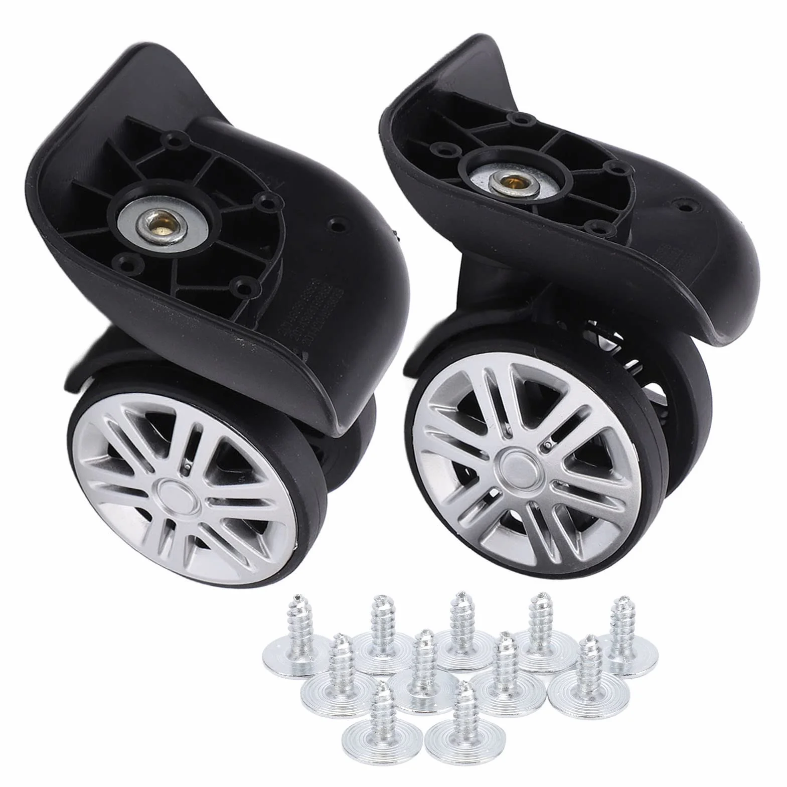Tbest Are For London Fog Kit Rodinha Mala Substituição para Rodas De Malastravel Accesorios, 1 Par A65 Equipaje Ruedas De Reemplazo Silencio Giratorio Maleta Equipaje Ruedas Ruedas