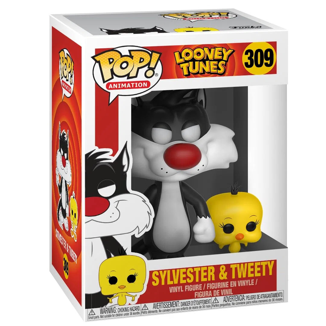 Funko Pop! Animation Looney Tunes Sylvester Cat & Tweety - Silvestre - Figura de Vinilo Coleccionable - Idea de Regalo- Mercancia Oficial - Juguetes para Niños y Adultos - TV Fans