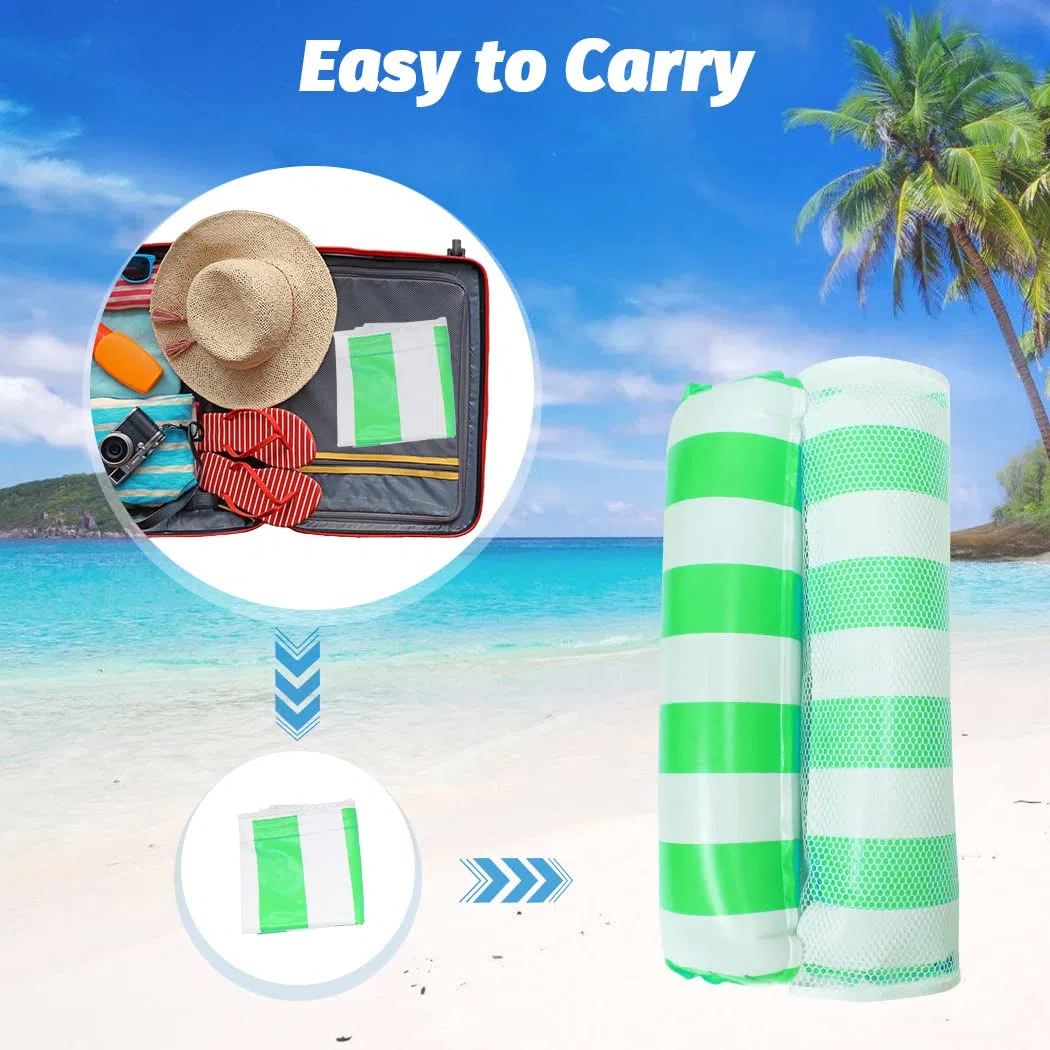 Idota Hamaca Flotante 2pcs, 4 en 1 Flotadores Piscina Hamaca de Agua con Bomba de Aire, Hamaca Hinchable Piscina con Red, Adecuado para Juegos de Verano, Fiestas en la Playa(Amarillo y Verde)