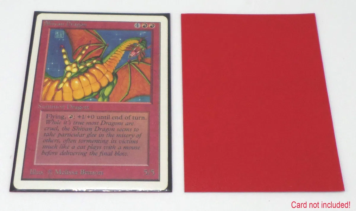 docsmagic.de 200 Premium Bi-Color Card Sleeves Mat Red/Black Standard Size 66 x 91 Fundas Roja Negra