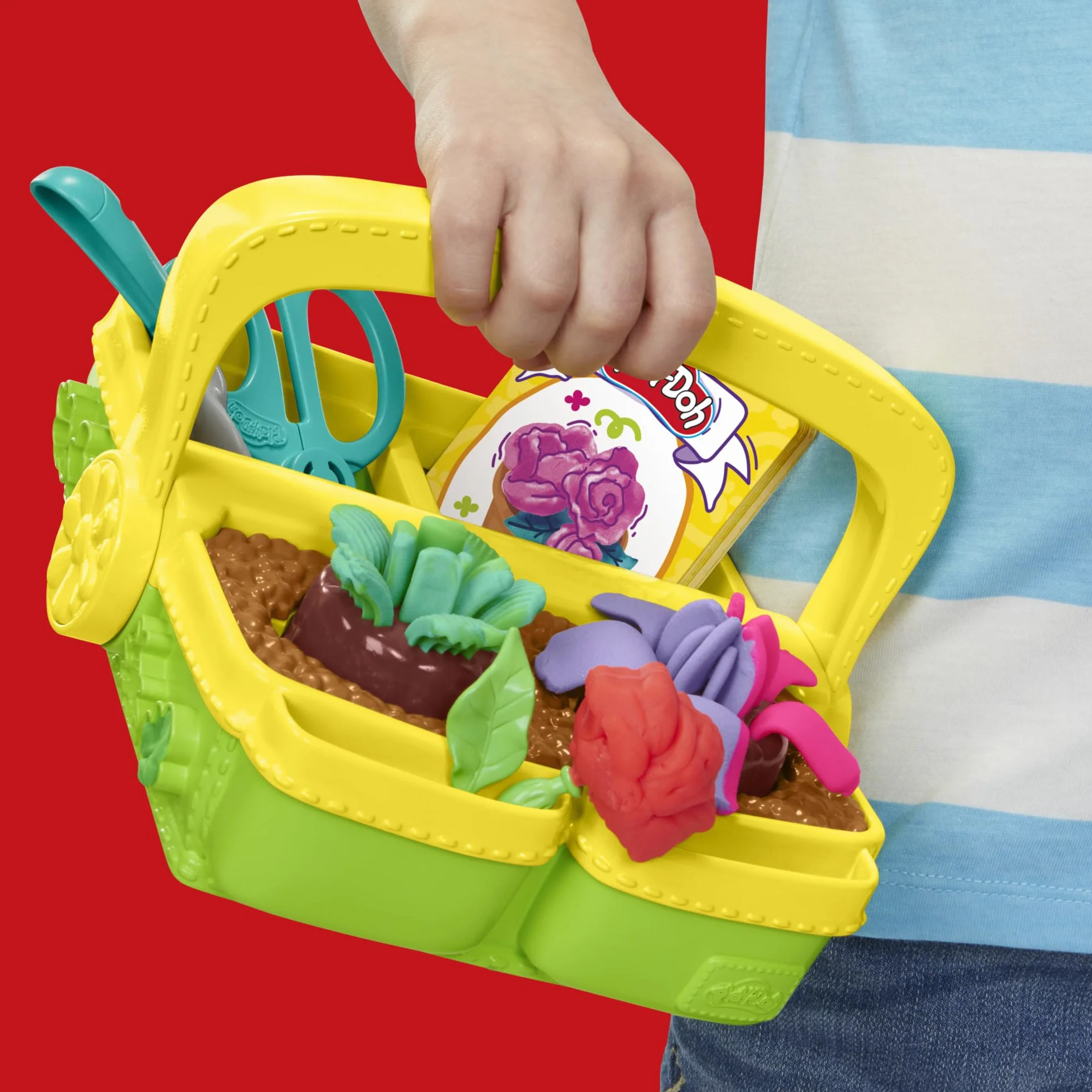 Play-Doh Hasbro Jardín, Juguetes de Jardinería para Niños y Niñas de 3 Años o Más, Manualidades Creativas, Idea de Regalo, Maceta con Flores, Margarita y Rosas
