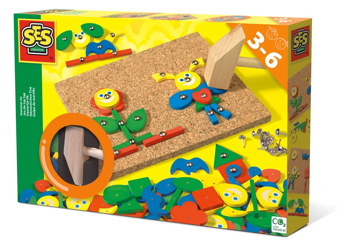 SES Creative - Martillo Hammer Tic de fantasía, Set de Juego, Multicolor (00926)