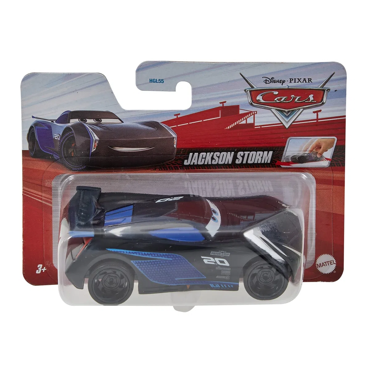 Disney Cars de y Pixar Vehículo de Juguete Jackson Storm 1:43 Pullback para niños de 3 años en adelante
