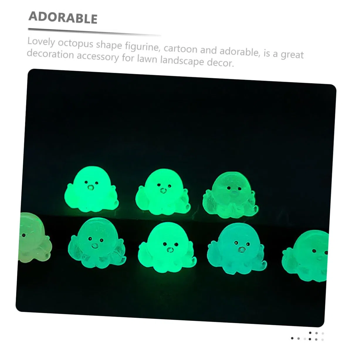BESTonZON 16 Piezas Figuras de Pulpo Resina Miniatura Luminosa Decoración Creativa para Jardín Coche y Escenario de Muñecas Ornamentación Duradera y Única