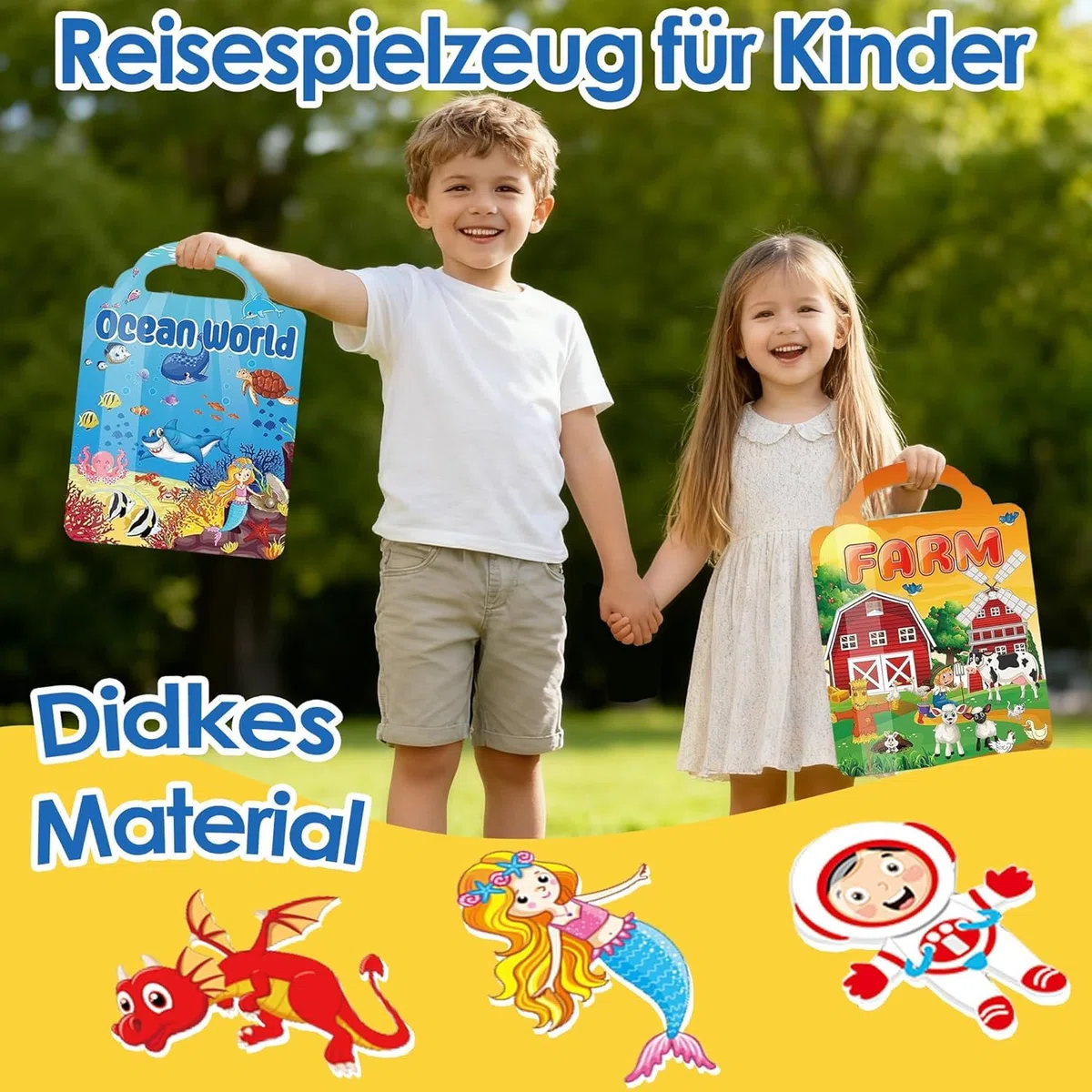 Kalysky Paquete de 6 libros de calcomanías para niños de 2 a 4, 300+ pegatinas reutilizables 3D, libro de actividad para niños, regalo de cumpleaños