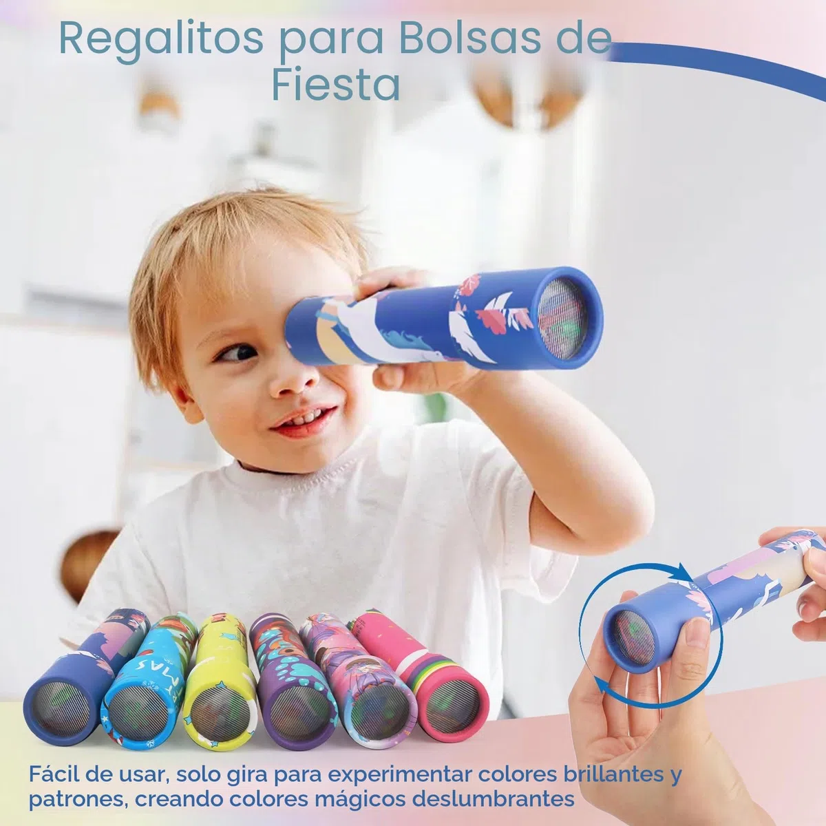 MXTIMWAN 6 Piezas Juguete Caleidoscopio de Papel, Caleidoscopio Infantil, Caleidoscopios Clásicos para Cumpleaños Infantiles, Navidad, Relleno, Escuela, Juegos Educativos