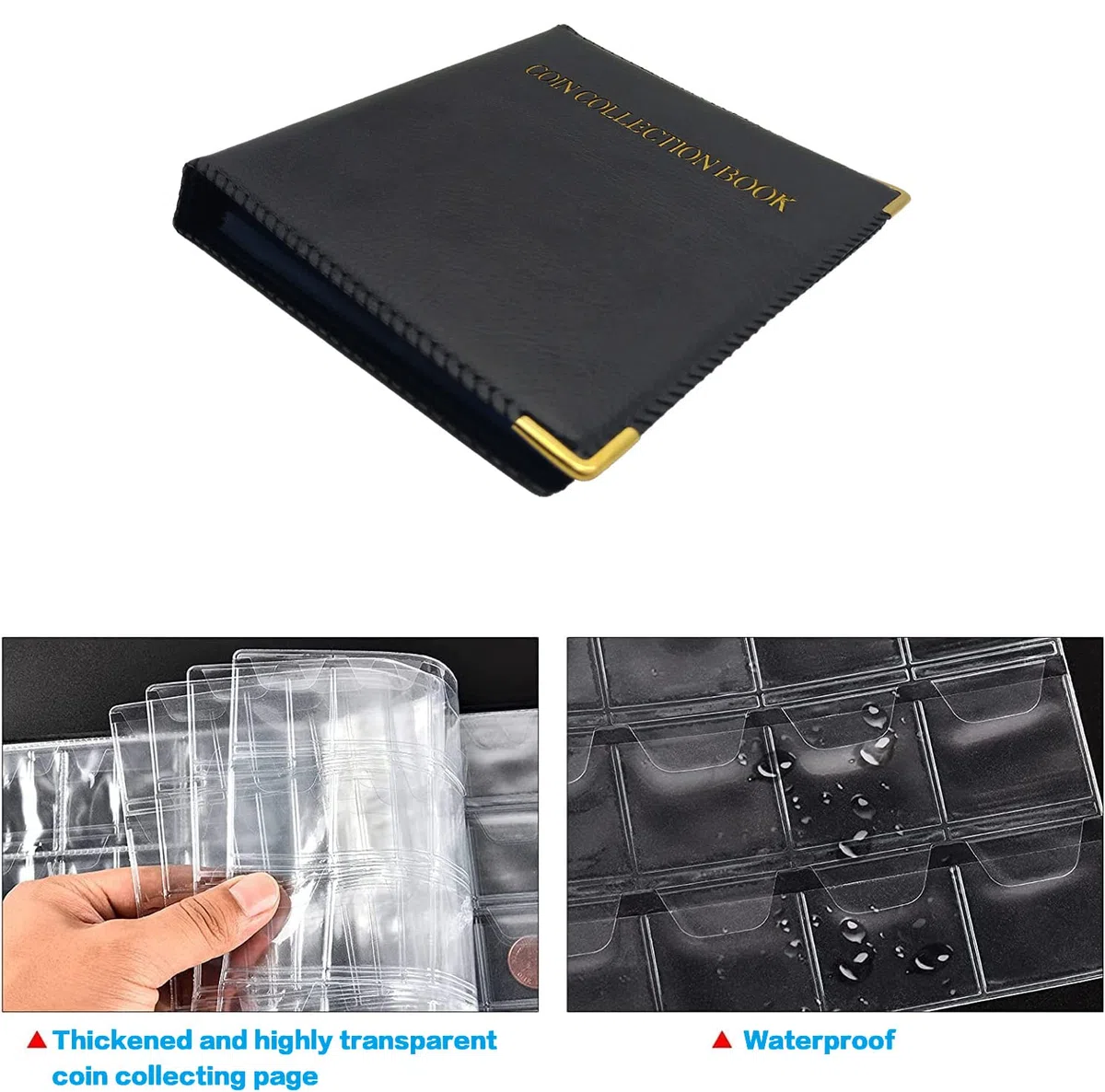 fundas para álbum de monedas,album monedas,Aplicable album monedas 2 euros,monedas coleccion （20 * 24=480)
