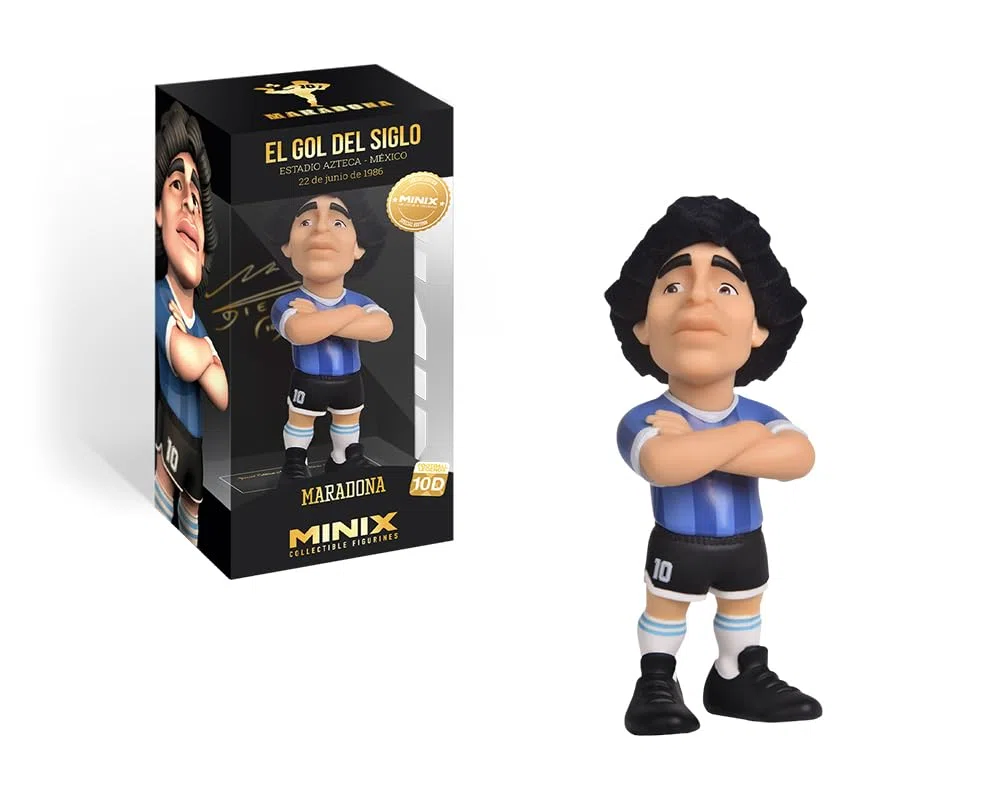 MINIX Collectible Figurines, Minix Figura de colección 12cm, Maradona, Maradona El GOL del Siglo, Coleccionables para Exhibición, Idea de Regalo, Fans De Fútbol (MN17447)