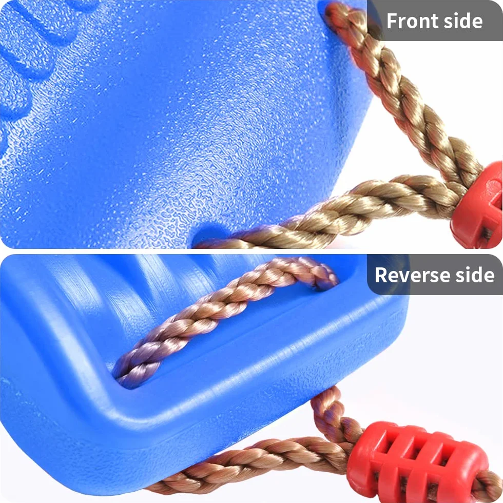 Newaner Asiento de Columpio de Plástico, para Niños, Columpio Infantil para Jardín, Ajustable en Altura (Azul)