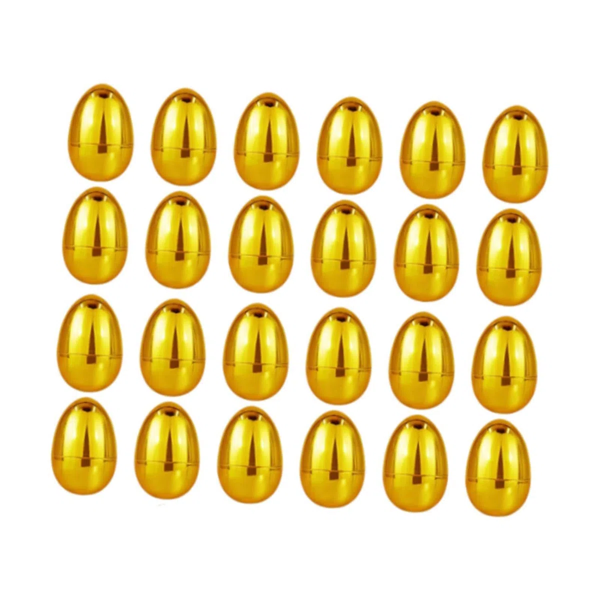 Perfeclan Huevos Dorados Huevos de Pascua rellenables Decoración Festiva Juegos Canasta Búsqueda Suministros para Fiestas Escolares Cumpleaños Búsqueda, 24 Piezas