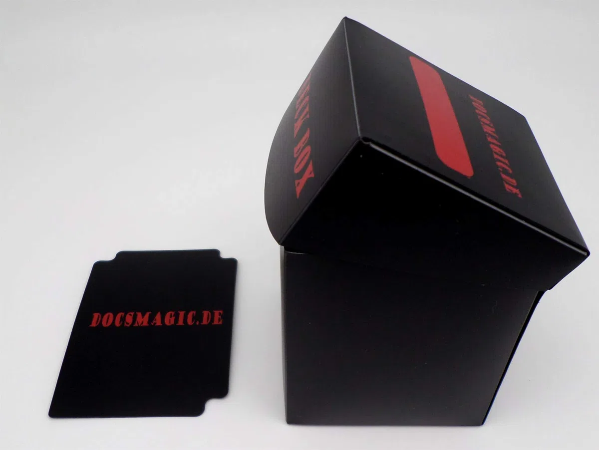 docsmagic.de 8 x Deck Box Big (100+) Black + Card Divider - Caja Negra - PKM - YGO - MTG