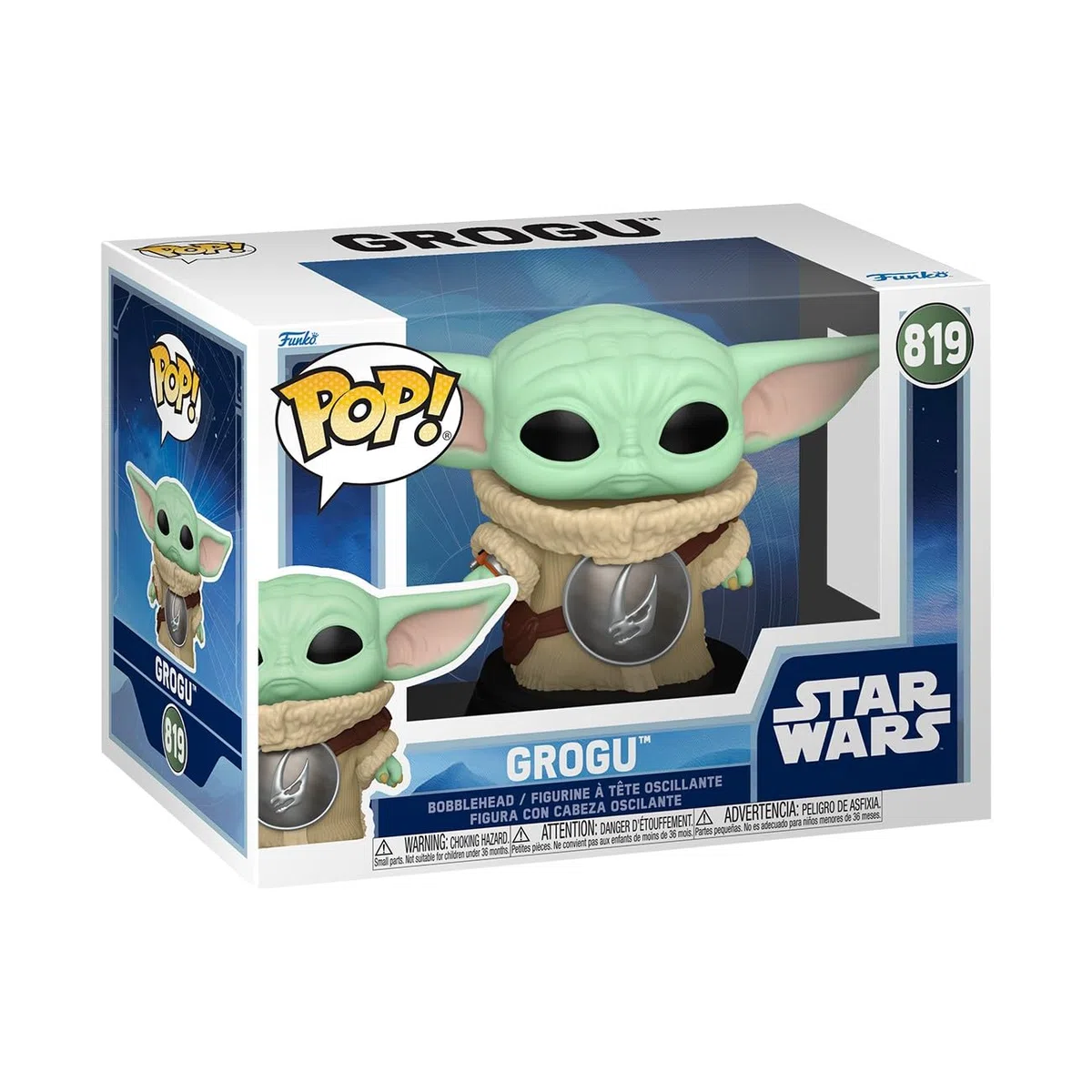 Funko Pop! Star Wars: The Mandalorian and Grogu - Grogu - Figura de Vinilo Coleccionable - Idea de Regalo - Mercancía Oficial - Juguetes para niños y Adultos - Figura Modelo para coleccionistas