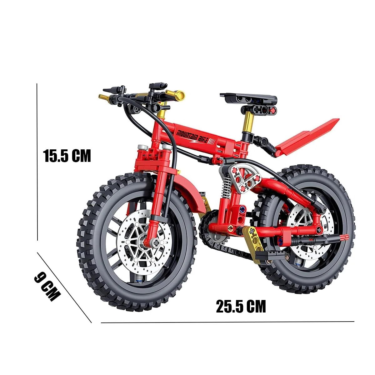 Juego de construcción de Bicicletas, Modelo de Bicicleta de montaña, Juguete de Bloques para Construir Bicicletas, Coleccionable, Regalo