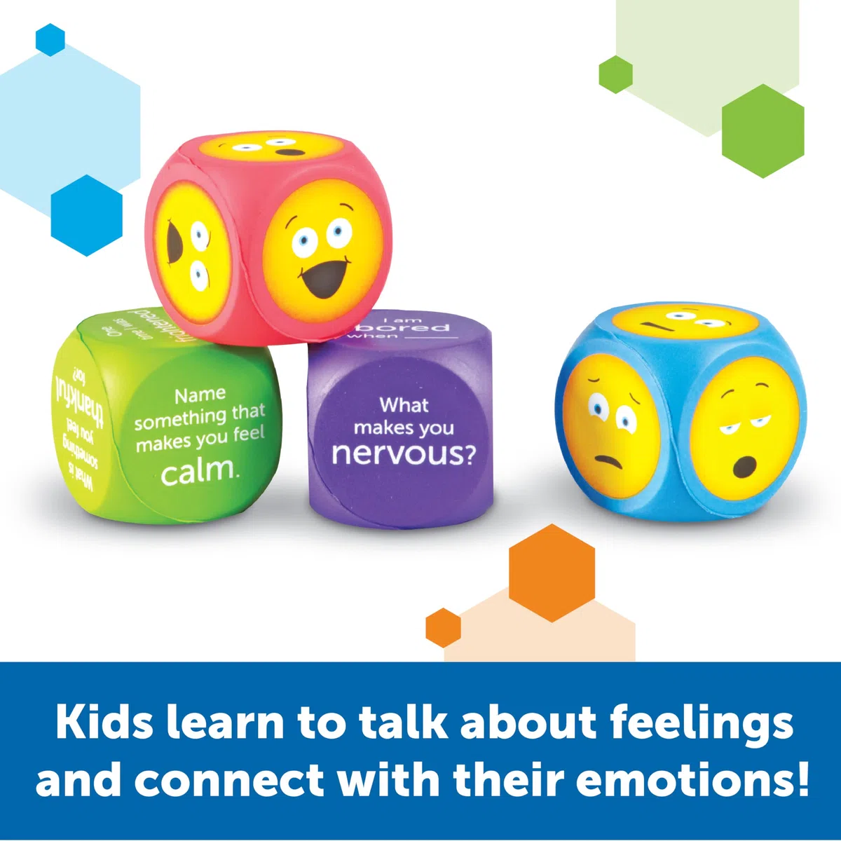 Dados de Espuma Blanda con Emojis de Learning Resources (Set de 4)