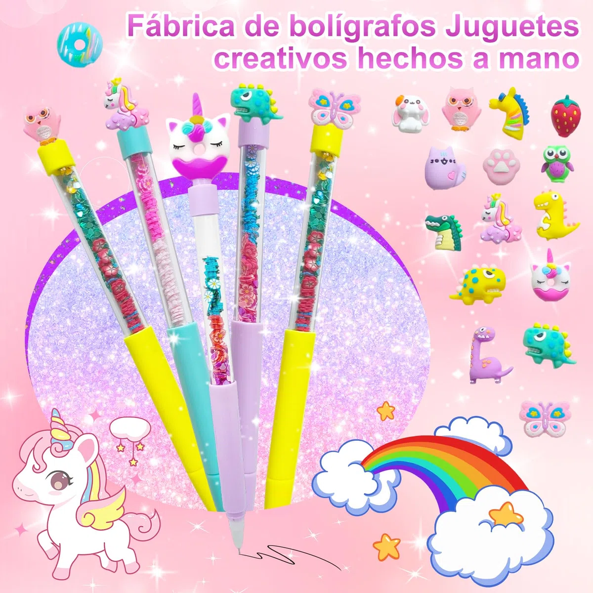 Kit de Creación de Bolígrafos 82 Accesorios, Laboratorio de Bolígrafos, Fábrica de Rotuladores, Manualidades Adecuadas para Niños de Seis Años, Ideas de Regalos para Niños y Niñas de Seis a Diez Años