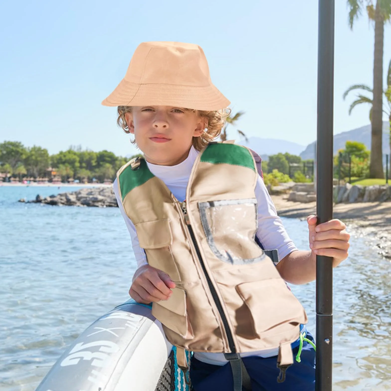 Kit de Exploración para Niños Disfraz Explorador Niño con Chaleco y Sombrero Aire Libre Aventura Juguetes Juego de Explorador Regalo para Niños de 3 a 10 (A)