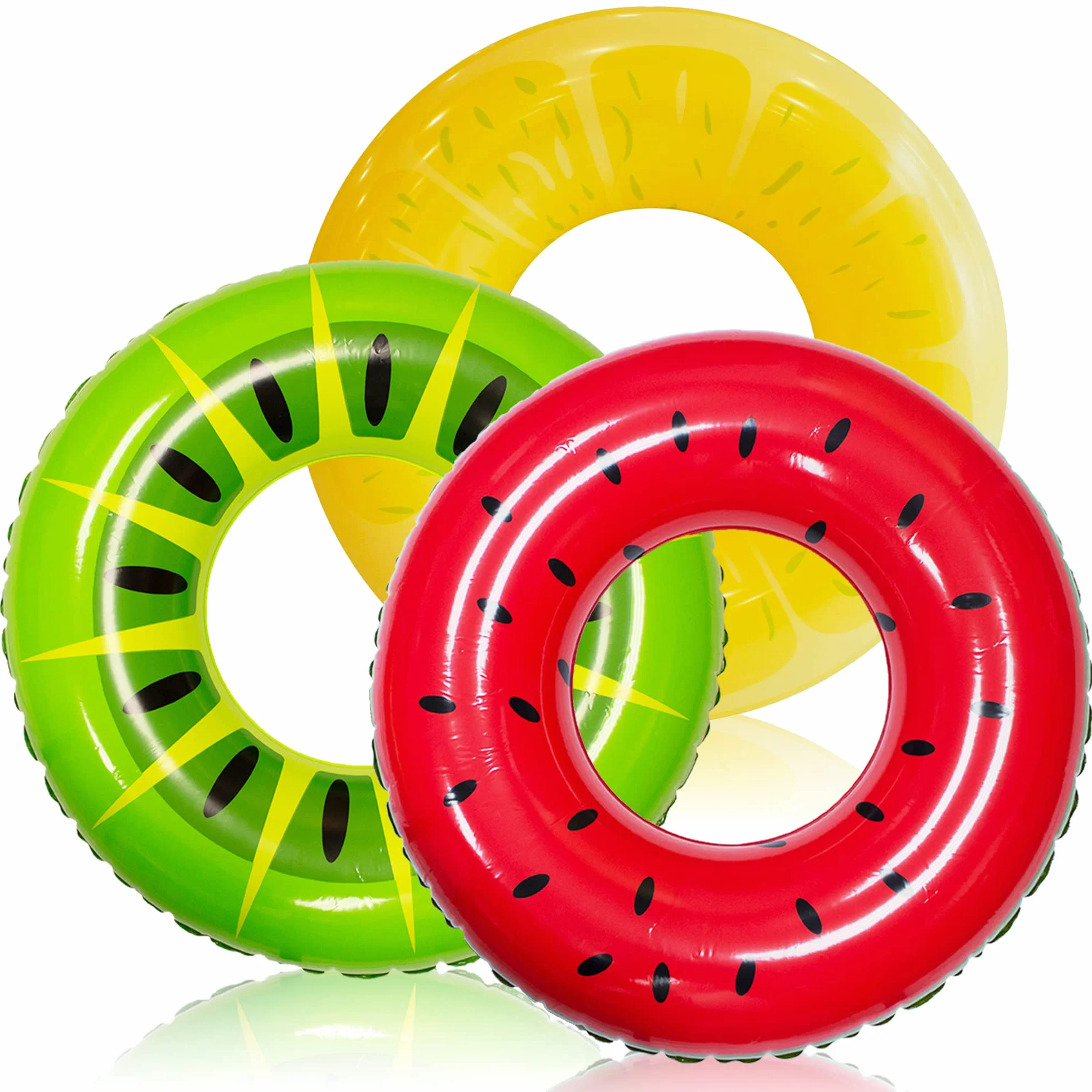 JOYIN 32.5"/82,5cm Flotador Inflable para Piscina con Purpurina (3 Piezas), Tubo Flotador para Piscina, niños, Adultos, Playa, artículos para Fiestas al Aire Libre