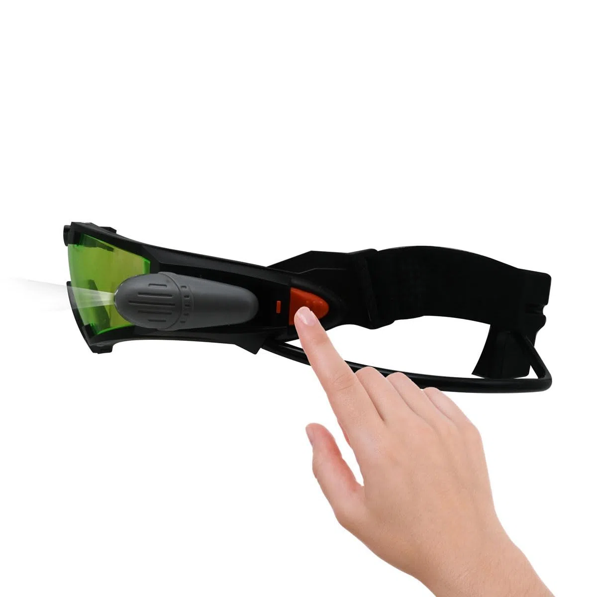 Lexibook - Spy Mission, Gafas espía de visión Nocturna, Luces LED retráctiles, Cristales tintados Verdes, Bandas elásticas Ajustables, Negro, RPSPY04LXB