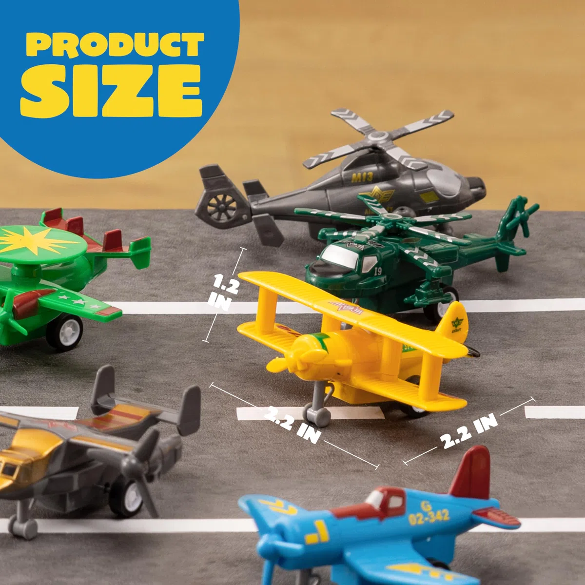 JOYIN 16 piezas de juguetes de avión, juego de avión para niños, helicóptero, combatiente, bombardero, modelo de biplano, regalos para niños pequeños de más de 3 años, regalos para niños, juguetes de