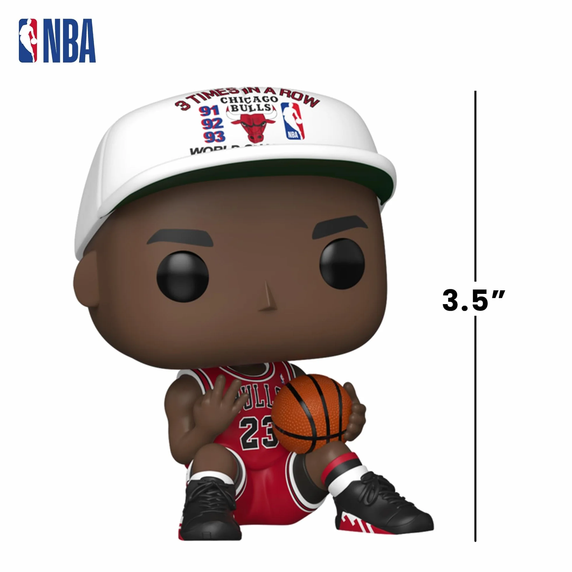 Funko Pop! NBA: Chicago Bulls - Michael Jordan - 3 in a Row - Figura de Vinilo Coleccionable - Idea de Regalo - Mercancía Oficial - Juguetes para niños y Adultos - Figura Modelo para coleccionistas