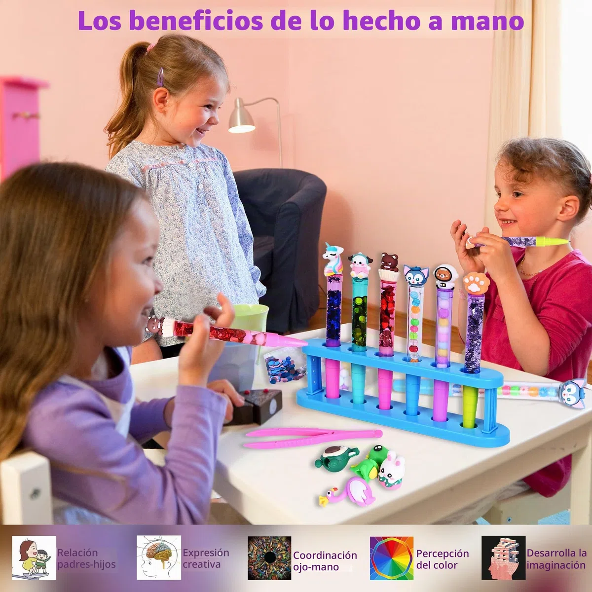 Taller Laboratorio de Boligrafos Fabrica Pen Creator Studio Juego Hacer Crear Tus Rotuladores Creador Bolis Fábrica Bolígrafos Propios Kit Recambio DIY Regalo Juguetes para Niños a partir de 6 Años