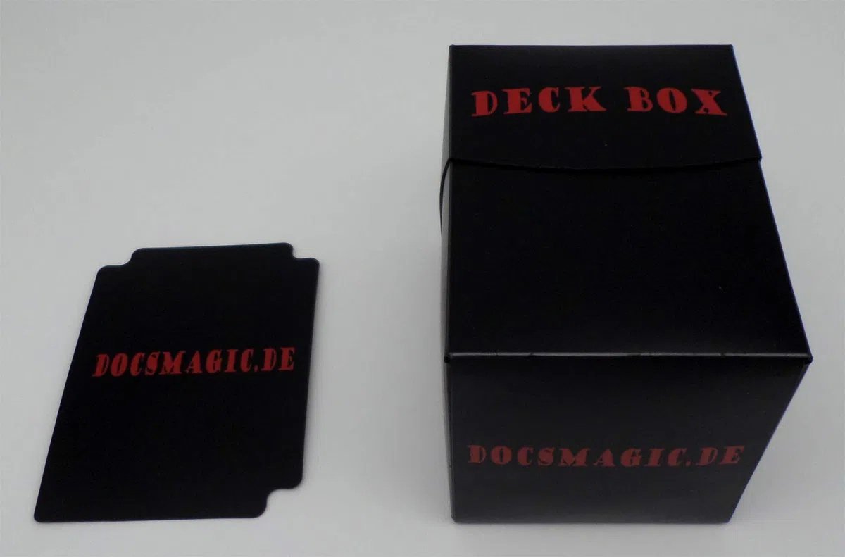 docsmagic.de 8 x Deck Box Big (100+) Black + Card Divider - Caja Negra - PKM - YGO - MTG